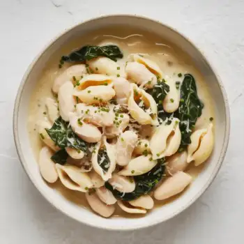Creamy Cannellini Bean and Pasta with Homemade Beurre Blanc