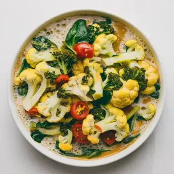 Fragrant Cauliflower and Spinach Curry