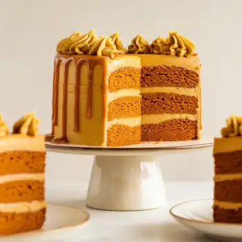 Pumpkin Layer Cake with Caramel Buttercream
