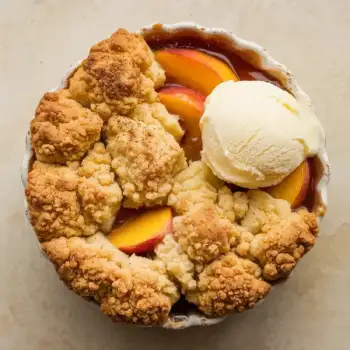 Summertime Peach & Biscuit Cobbler