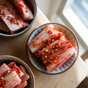 Crisp Kohlrabi Kimchi Crunch