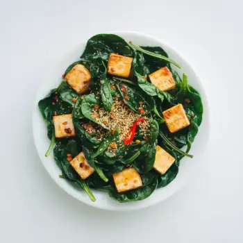 Sesame-Infused Spinach and Tofu Stir-Fry