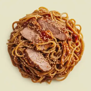 Honey Ginger Pork Noodle Stir-Fry