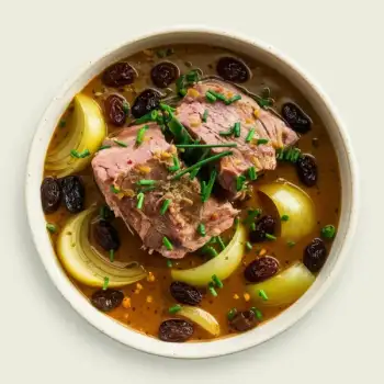 Aromatic Lamb Stew with Golden Onions and Raisins