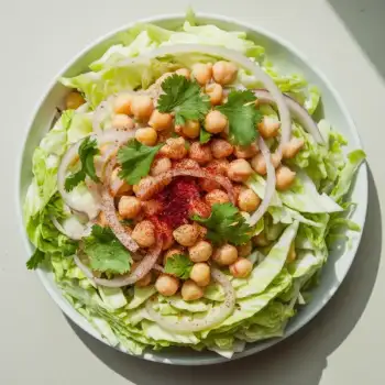 Green Cabbage with Caraway, Honey & Chickpeas