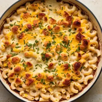 Creamy Three-Cheese Macaroni Bake