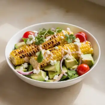 Grilled Corn and Avocado Salad With Feta Dressing