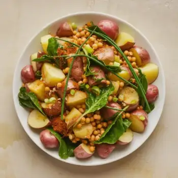 Lemon-Cumin Chana Dal Salad with Potatoes