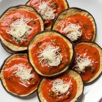 Crispy Eggplant Rounds with Tomato Cream Sauce