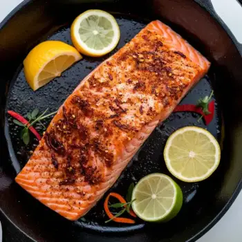 Spicy Cast-Iron Skillet Seared Salmon