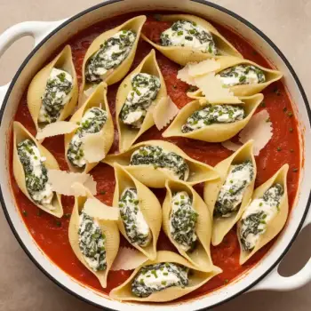 Spinach Ricotta Stuffed Pasta Shells
