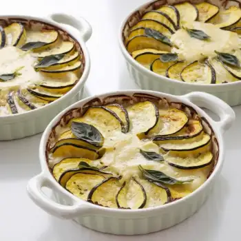 Golden Summer Squash and Basil Gratin