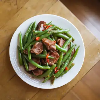 Stir-Fried Green Beans with Pork and Chiles