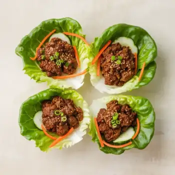 Spicy Korean Beef Lettuce Cups