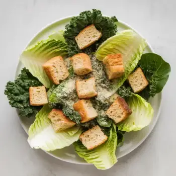 Classic Caesar Salad with Homemade Croutons and Dressing