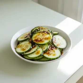 Cucumber Salad with Garlic ginger and soy
