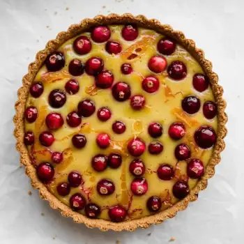 Hazelnut Cranberry Orange Tart