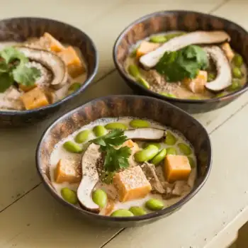 Coconut-Infused Taro and Edamame Stew