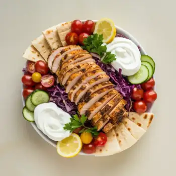 Homemade Chicken Shawarma Platter