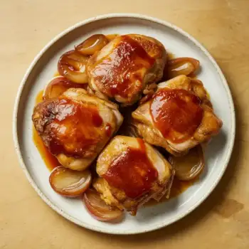 Braised Chicken Thighs with Harissa and Shallots