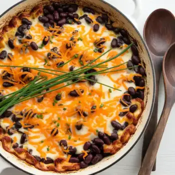 Black Bean and Cheese Skillet Melt