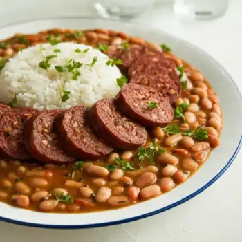 Hearty Creole Red Beans with Andouille and Rice