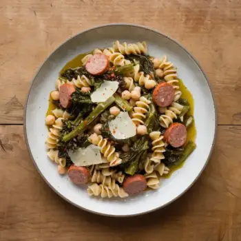 Zesty Italian Sausage & Broccoli Rabe Pasta with Chickpeas