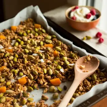 Olive Oil Granola with Apricots & Pistachios