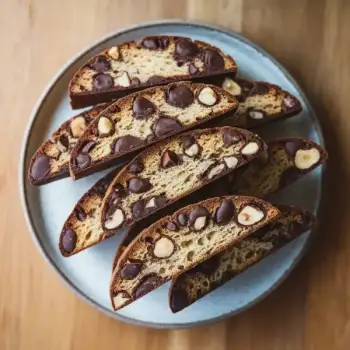 Dark Chocolate and Hazelnut Biscotti