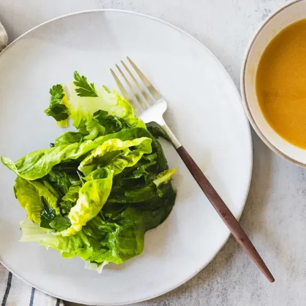 Little Gem Salad with Herbs and Red Wine Vinaigrette