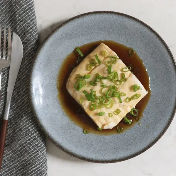 Steamed Halibut with Ponzu Sauce