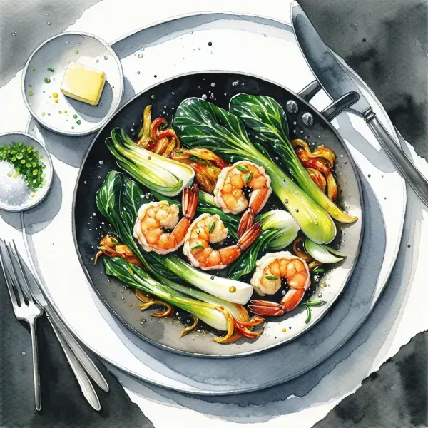 Kimchi Shrimp Sauté