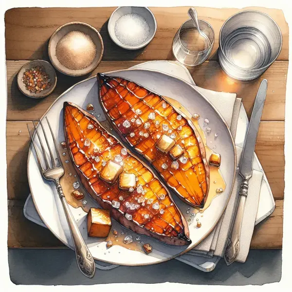 Brûléed Miso Sweet Potatoes