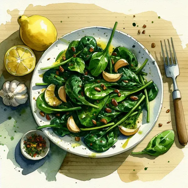 Sauteed Spinach with Za'atar and Garlic