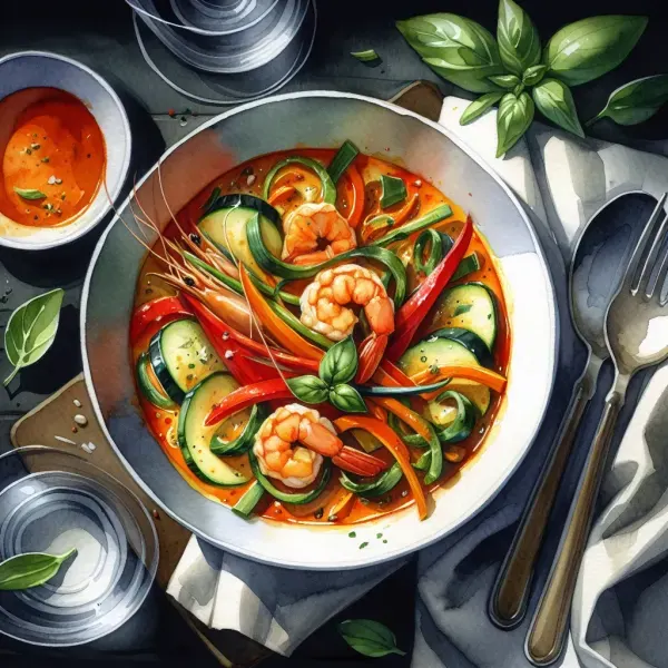 Thai Red Curry with Shrimp and vegetables