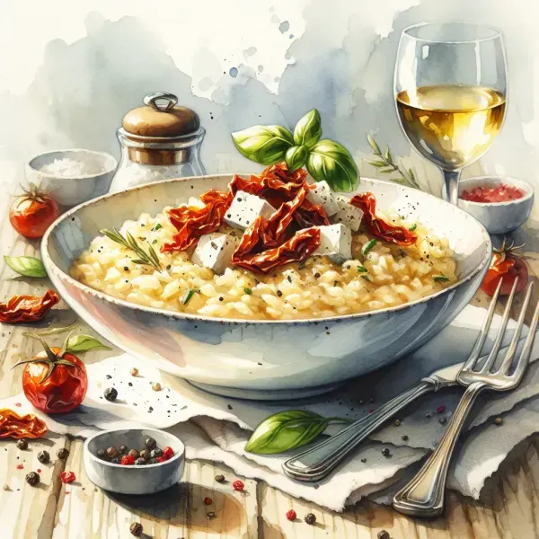 Feta and Sun-Dried Tomato Risotto