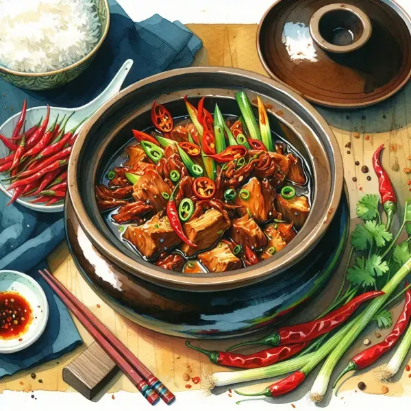 Spicy Braised Pork in Hoisin Sauce