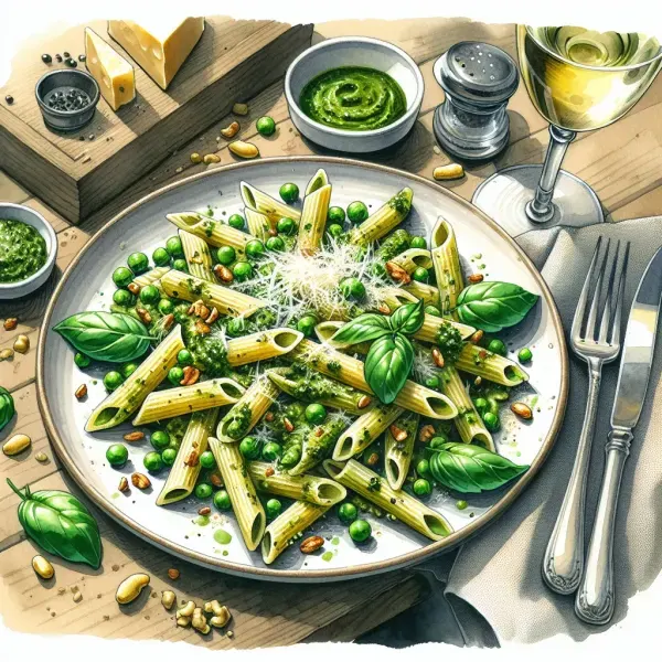 Penne with Umami Pesto