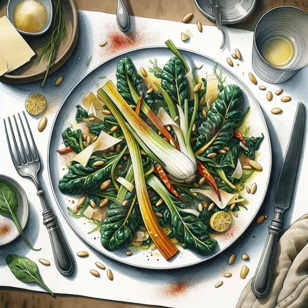 Sautéed Swiss Chard with Fennel and Smoked Paprika