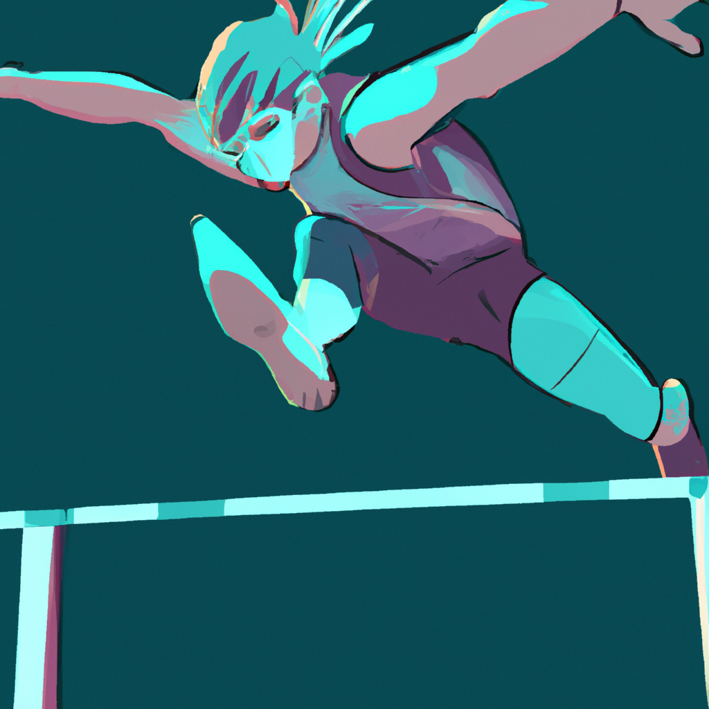 a man jumping over a hurdle