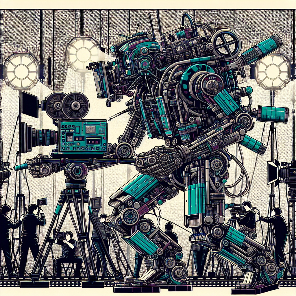 a robot directing a movie

