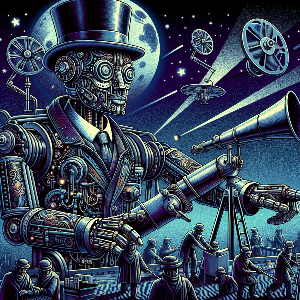 a robot directing a movie
