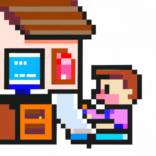 a person downloading paper documents from their computer in their home