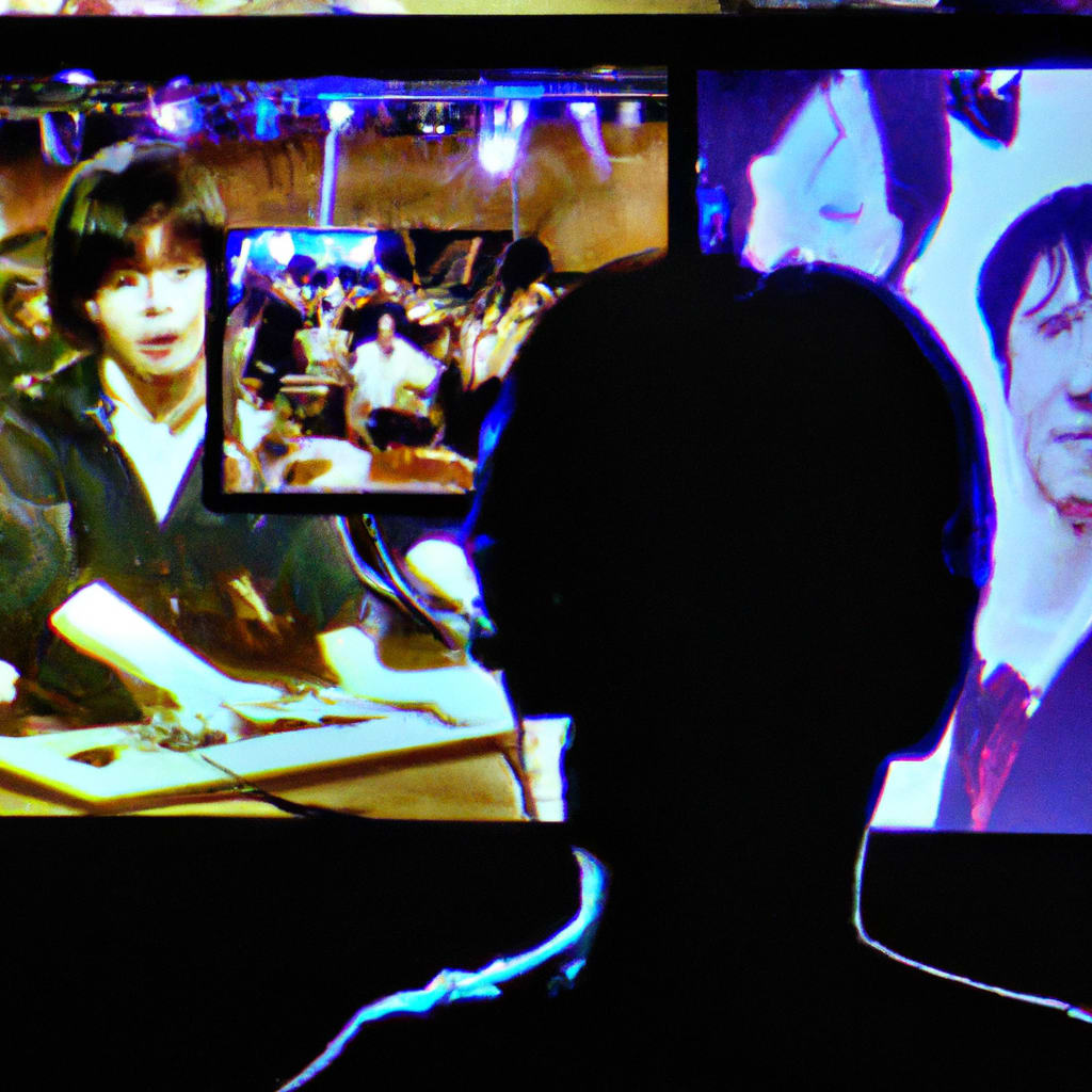 person on stage with live audience and broadcasted virtually