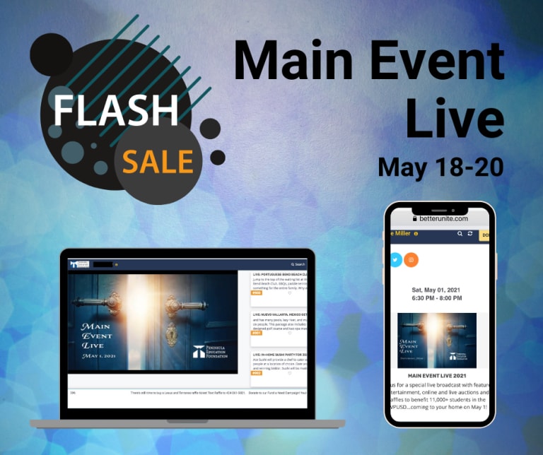Main Event Live Flash Sale by Peninsula Education Foundation | BetterUnite
