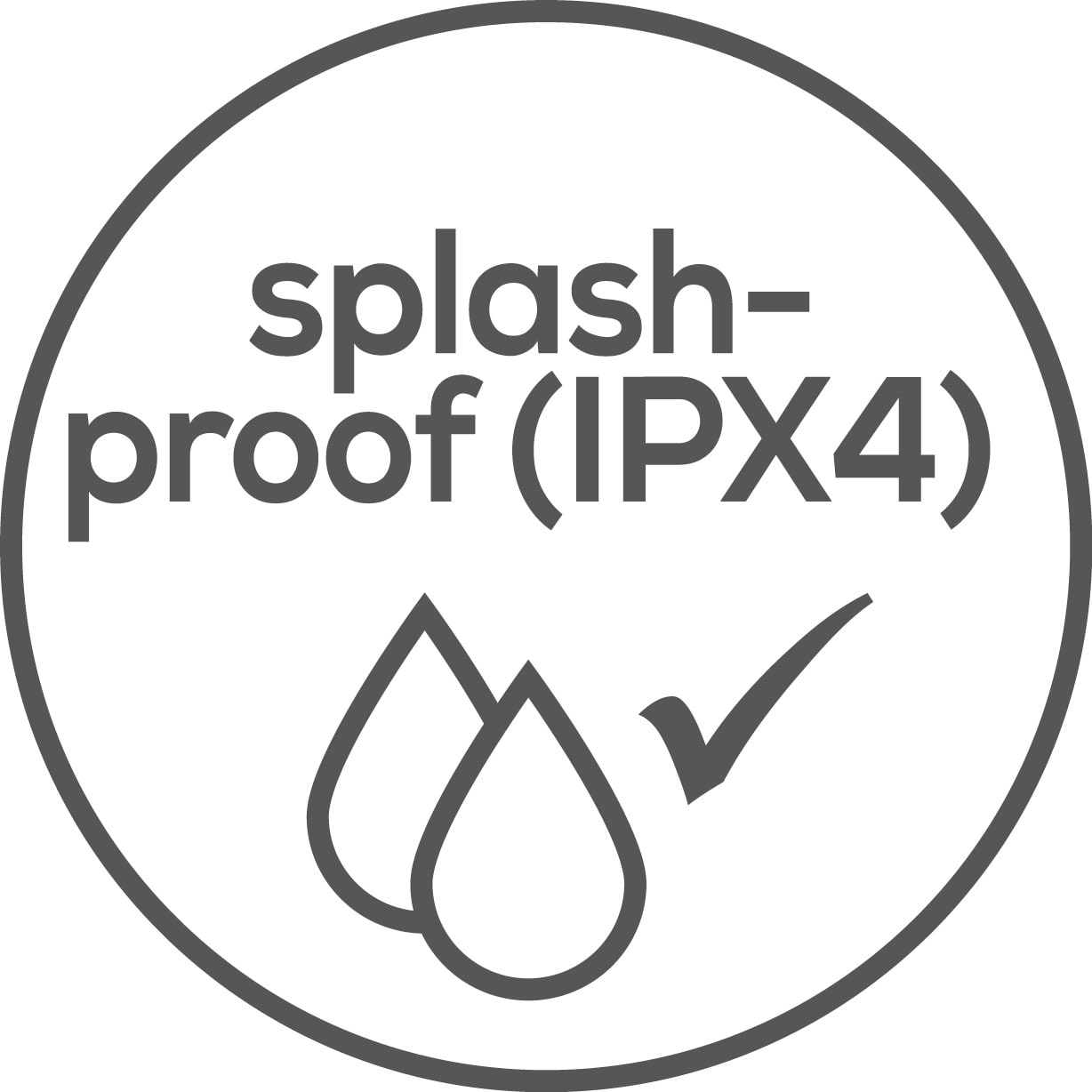 Protégé contre les éclaboussures Protégé contre les éclaboussures