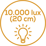 Light intensity of 10,000 lux Light intensity of 10,000 lux