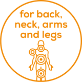 Ideal for the back, neck, arms and legs