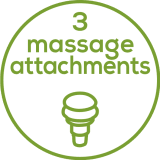 3 massage attachments for individual applications