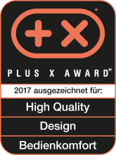 Plus X Award 2017 High Quality, Design, Bedienkomfort